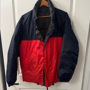 Vintage Nautica Puffer Duck Down Reversible Jacket